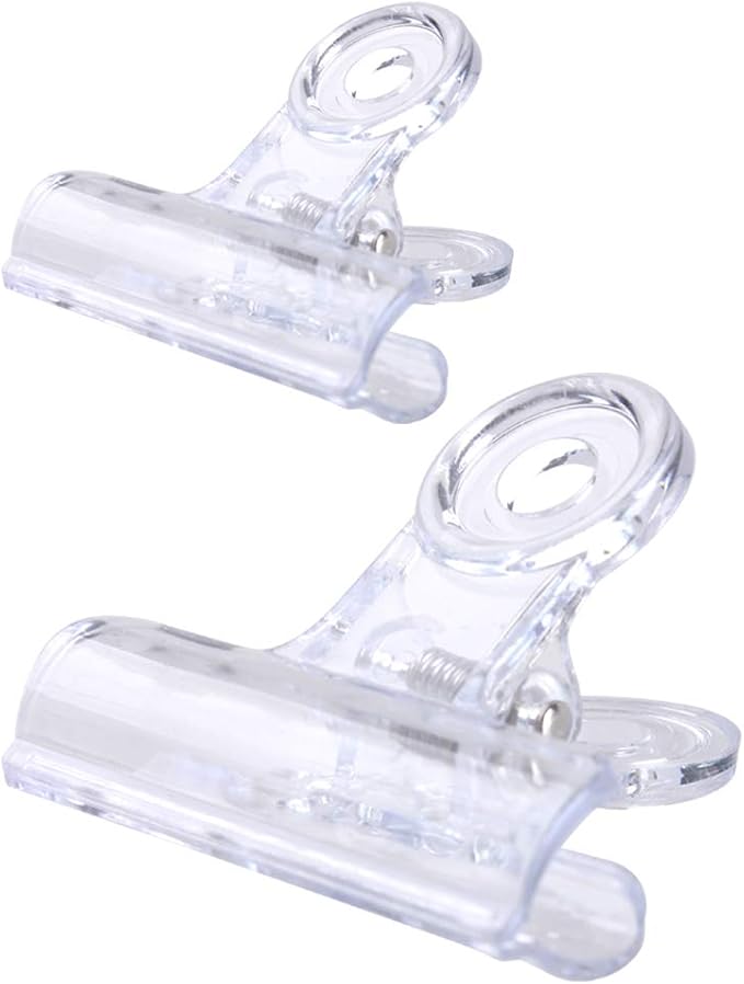 30 Pack Plastic Clear Clips Clamps, 1-1/2 Inch and 2 Inch Sizes by Z+ZICOME
