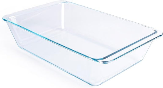 Deep Clear Glass Baking Dish, Rectangular Tempered Glass Baking Pan, The by HUSANMP
