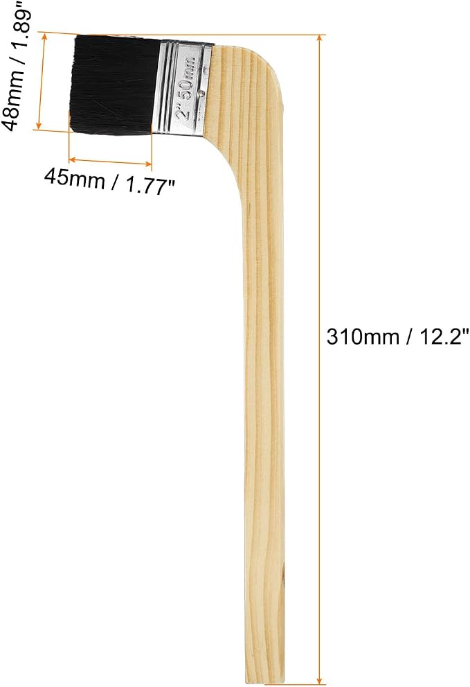 HARFINGTON Paint Brush 3Pcs 2" Brush Width Reusable Variety Angled Bend Brushes - Image 2