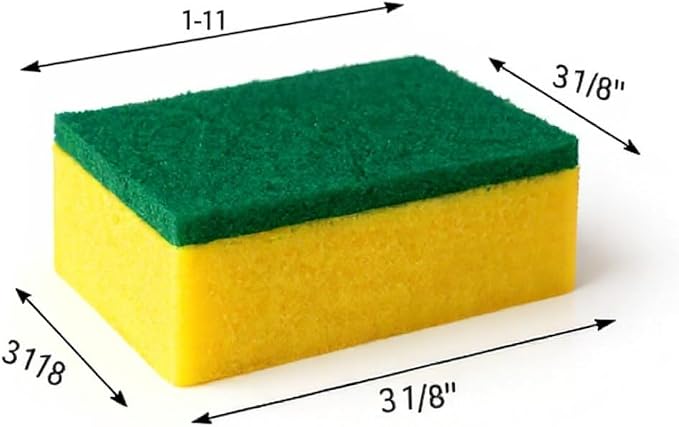 Kitchen Sponges 10-Pack Heavy Duty Dual Sided Dish Scrubber Sponges, Sponges - Image 2