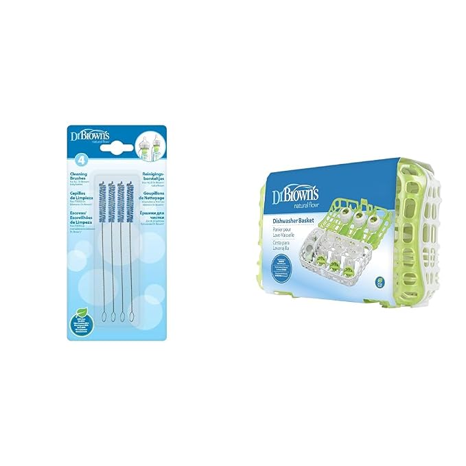 Dr. Brown's Natural Flow Baby Bottle Vent System Cleaning Brushes and by DrBrowns