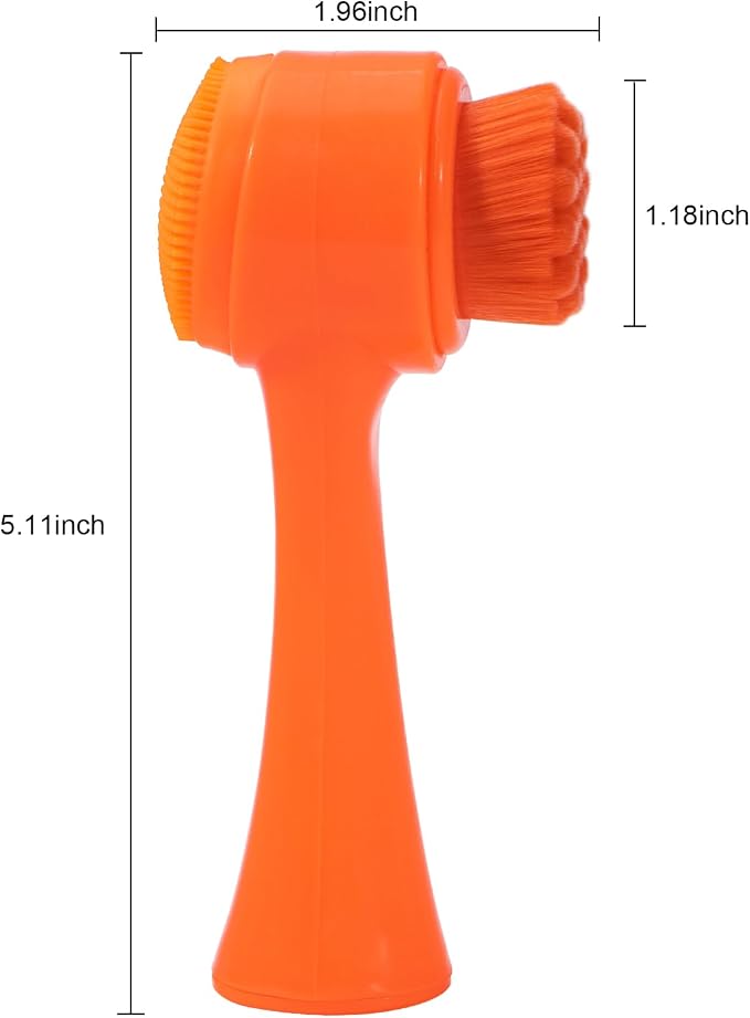 Face Brush 2 in 1, Silicone Facial Cleansing Exfoliating Brush Soft Bristles - Image 5