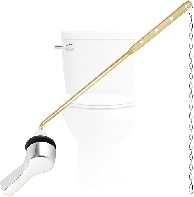 Hygie Rinse Metal Toilet Handle Lever Flush Replacement, Universal Front Mount by Greatcomfortathome