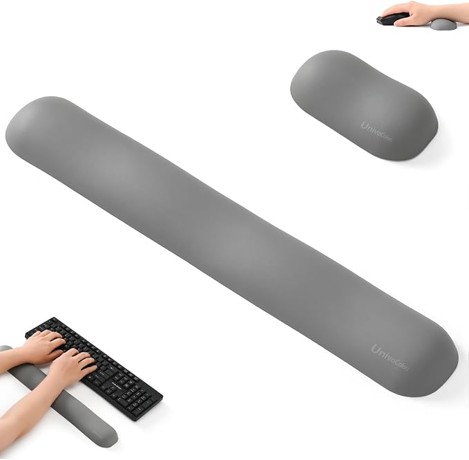 UnivoColors Design-Wave Set of Wrist Rest, Artificial Sheepskin+Memory by UnivoColors