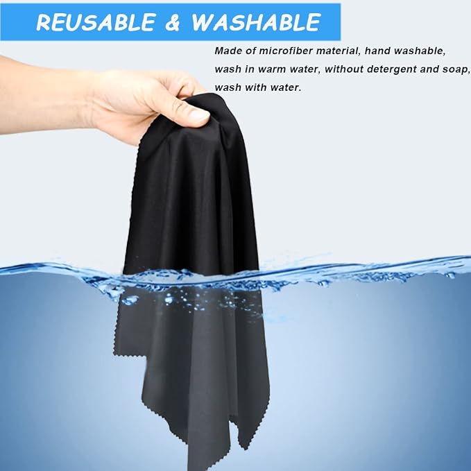 Microfiber Cleaning Cloths 20 Pack in Individual Vinyl Pouch, CKANDAY Glasses - Image 3