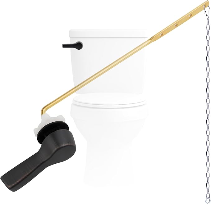 Hygie Rinse Metal Toilet Handle Lever Flush Replacement, Universal Front Mount by Greatcomfortathome