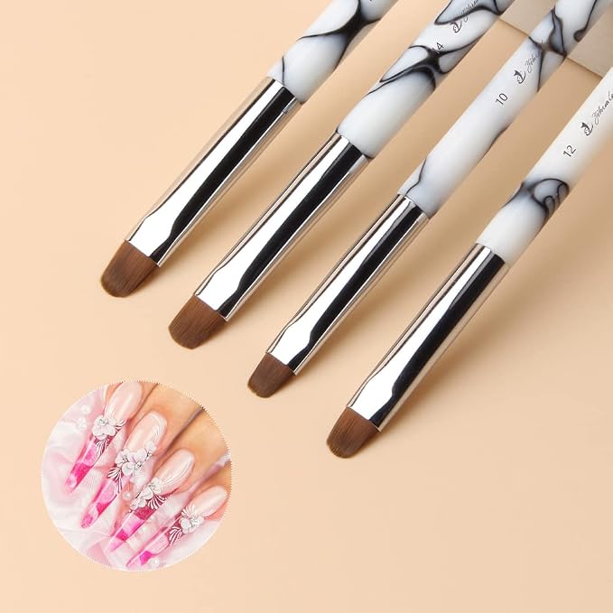 French Nail Brush, YIHUALE 2 Way French Gel Acrylic Nail Art Kolinsky Brush - Image 7