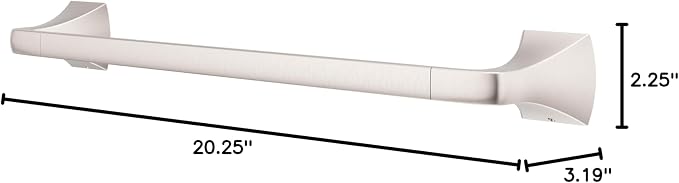 Pfister Bruxie Bath Towel Bar for Bathroom, Wall-Mounted, Spot Defense Brushed - Image 9