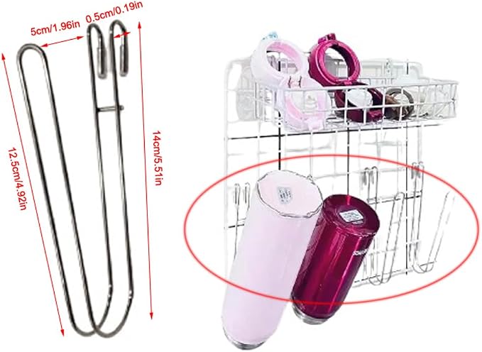 Bottle Drying Rack with Hanging Hook Attachment to Dish Drying Rack Space - Image 2