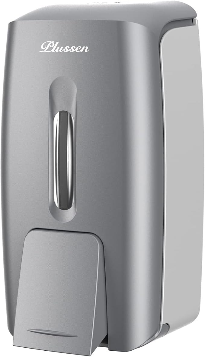 Soap Dispenser Wall Mount Adhesive Commercial Soap Dispenser 800ml No Drill by PLUSSEN