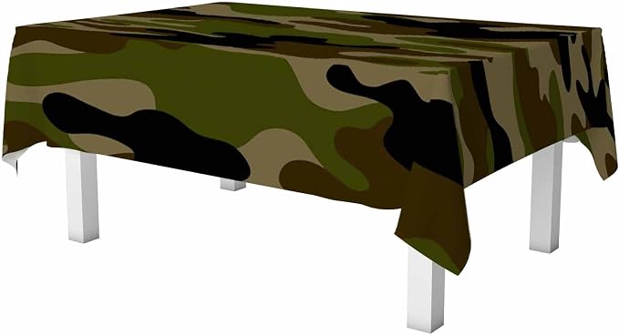 Navy Table Cover 52x70 Classic Army Green Solider Print Brown Black Olive Table - Image 6