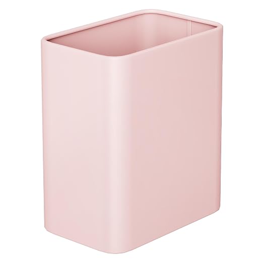 Cesun Pink Bathroom Trash Can 2.1 Gallon Wastebasket, Small Modern Metal by Cesun