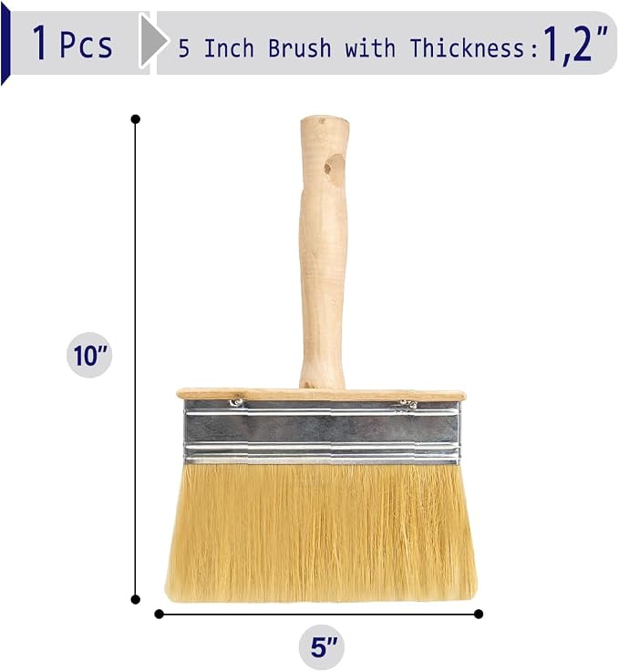 BKTLCAU Deck Brush for Deck Stain Applicator，5” Paint Brush for Quick - Image 2