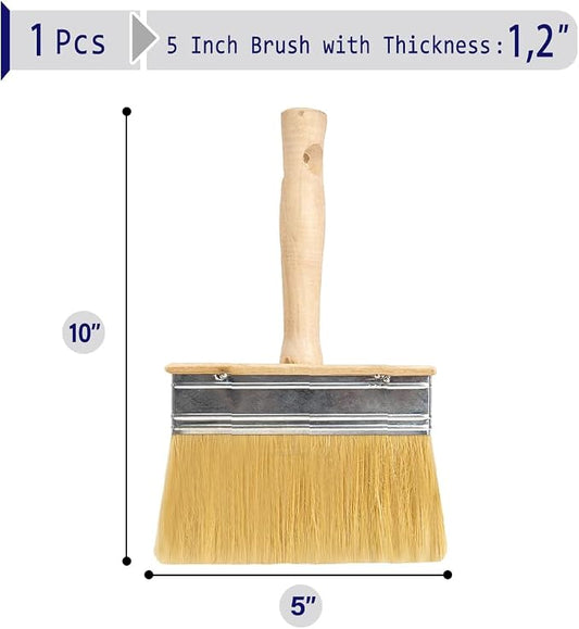 BKTLCAU Deck Brush for Deck Stain Applicator，5” Paint Brush for Quick - Image 2