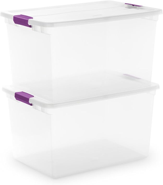 Sterilite 24-Pack 66 Quart ClearView Latch Box, Stackable Organizer Bins - Image 9