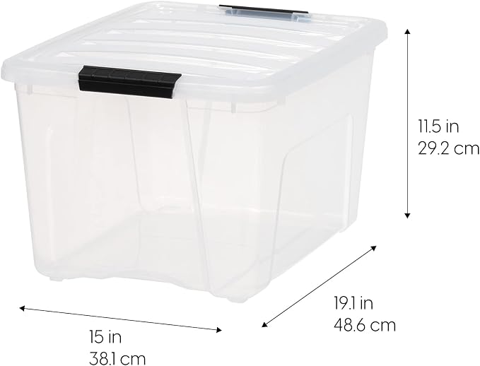 IRIS USA 40 Qt Stackable Plastic Storage Bins - Image 2