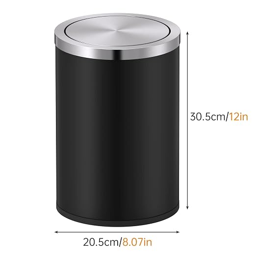 Mbillion Small Trash Can with Swing Lid 2.4 Gallons/9 Liter, Mini Trash Can - Image 6