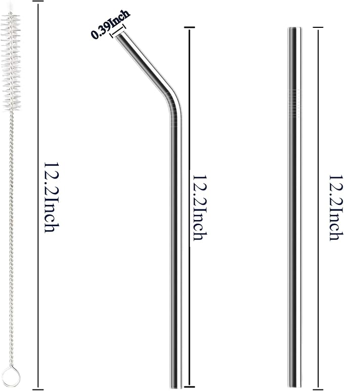 6 Pack Stainless Steel Straw Replacement 40 oz - Image 2