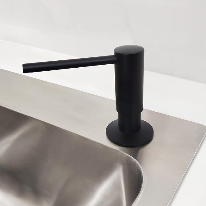 Matte Black Built in Dish Soap Dispenser - Image 5