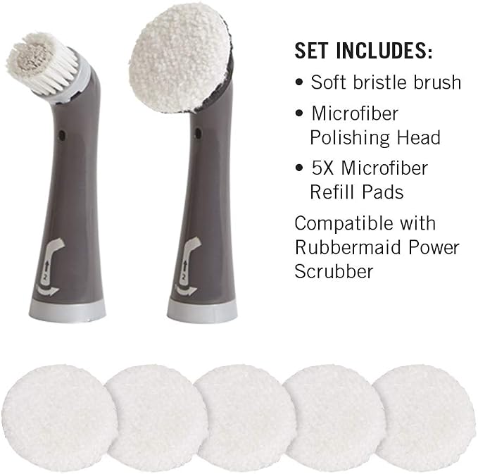 Rubbermaid Reveal Power Scrubber Attachable Soft Bristle & Velcro Head - Image 7