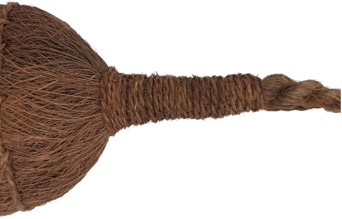 Palm Fiber Handheld Small Broom, Natural Bristle, Handmade Mini Fireplace Broom - Image 7