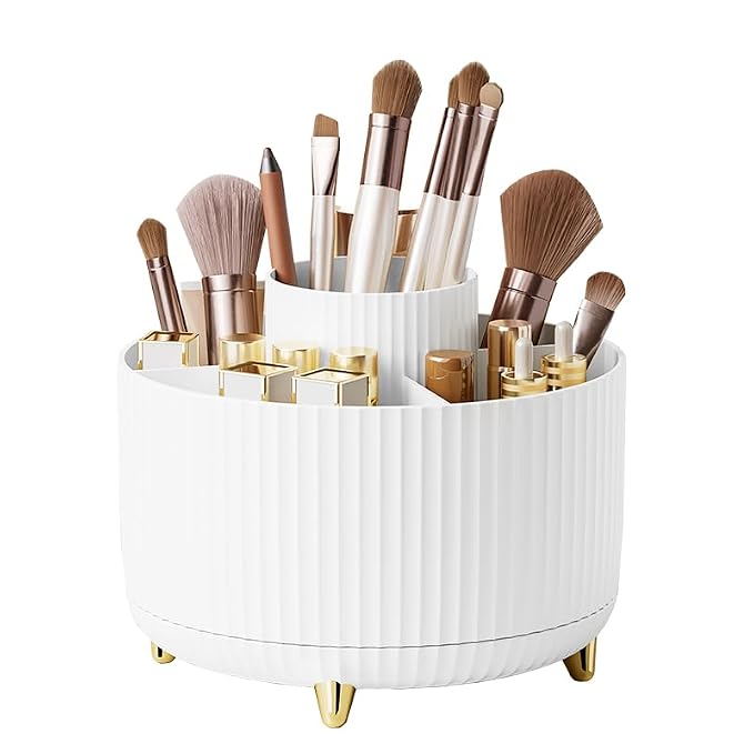 Diesisa Makeup Brush Holder Organizer, 360° Rotating Makeup Brush Organizer - Image 8