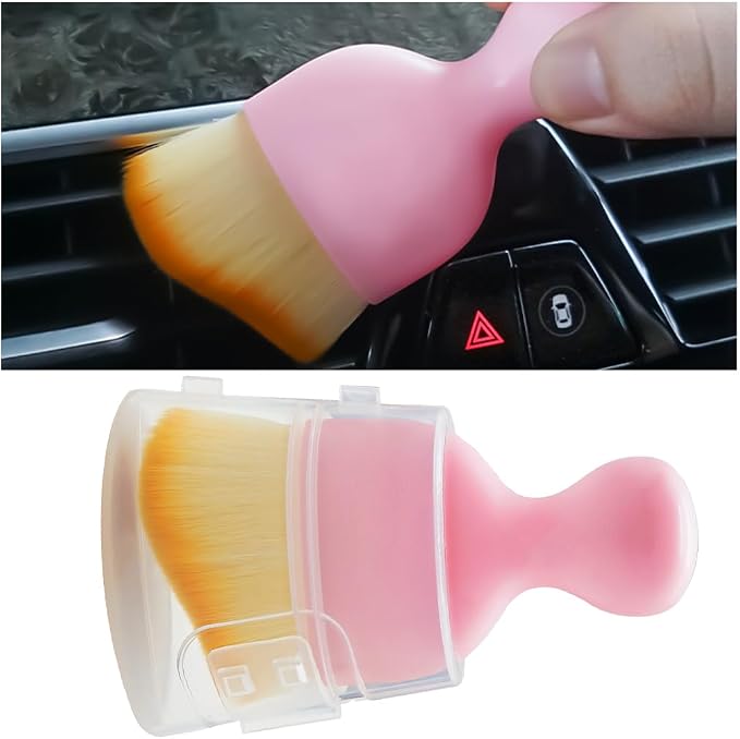 Car Brush, Curved Design Vehicle Interior Detailing Dust Collectors, Dirt Dust by LKAHG