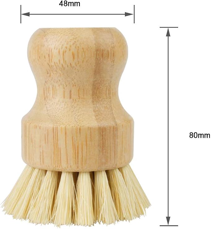 2 Pack Bamboo Dish Scrub Brush, Picowe Natural Scrub Cleaning Brush Vegetable - Image 7