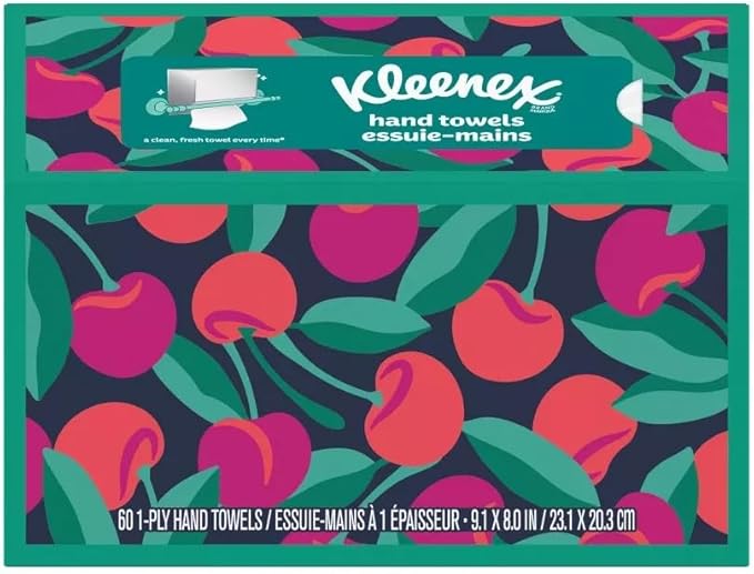 Hand Towels - 1 Box of 60 White Hand Towels in a Dispenser Box - Packaging may by Kleenex%C2%AE
