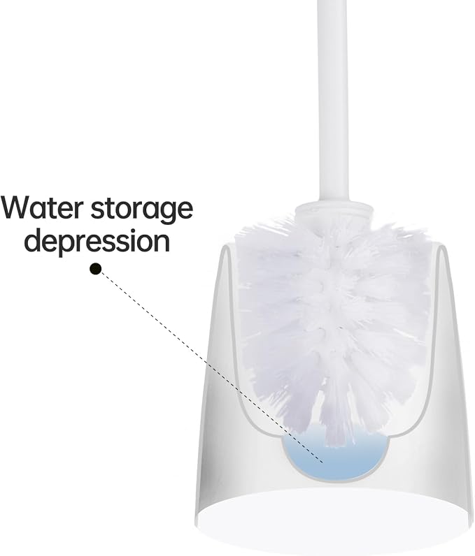 Toilet Brush Holder Only, The Crisp White Toilet Brush Holder is Suitable - Image 2