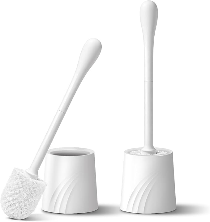 2 Pack Toilet Brush and Holder Set, Toilet Bowl Brush by AONEZ