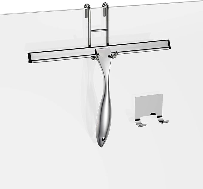 Shower Squeegee for Glass Door 12-Inch Stainless Steel Bathroom Squeegee Window by SSTOOHL
