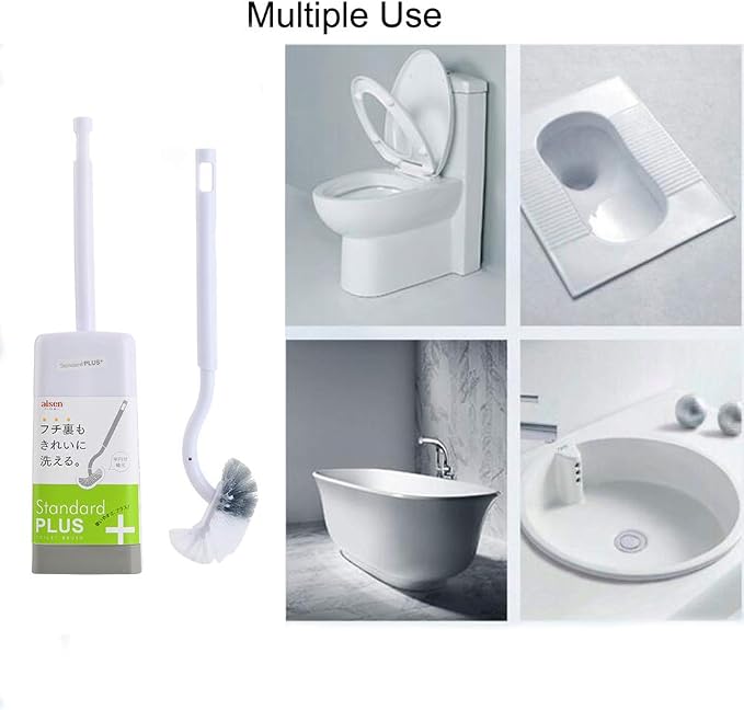 Marbarsse Bathroom Toilet Bowl Brush and Holder, Curved Design Toilet Brush - Image 6