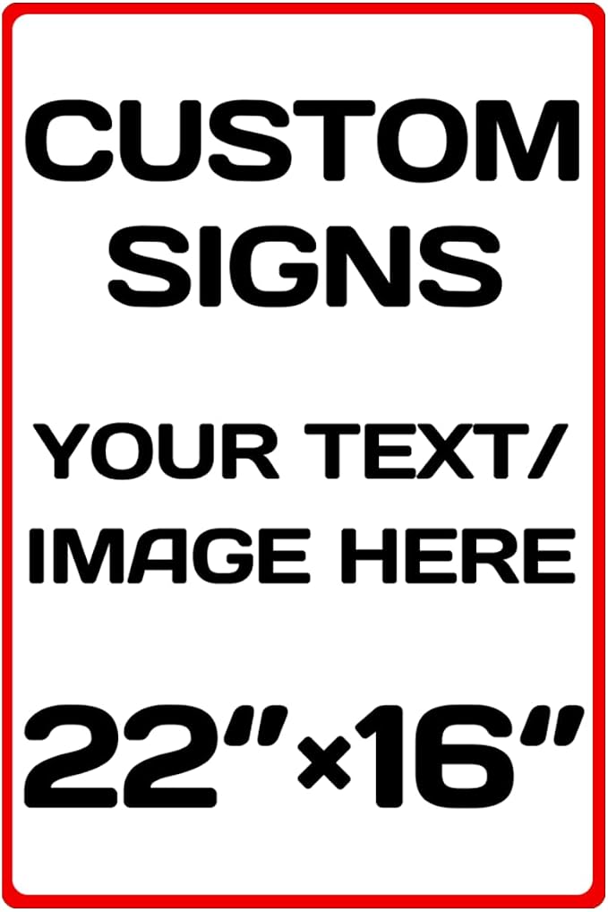 Custom Sign, Personalized Metal Signs, Aluminum Weatherproof Metal Sign by Repaly