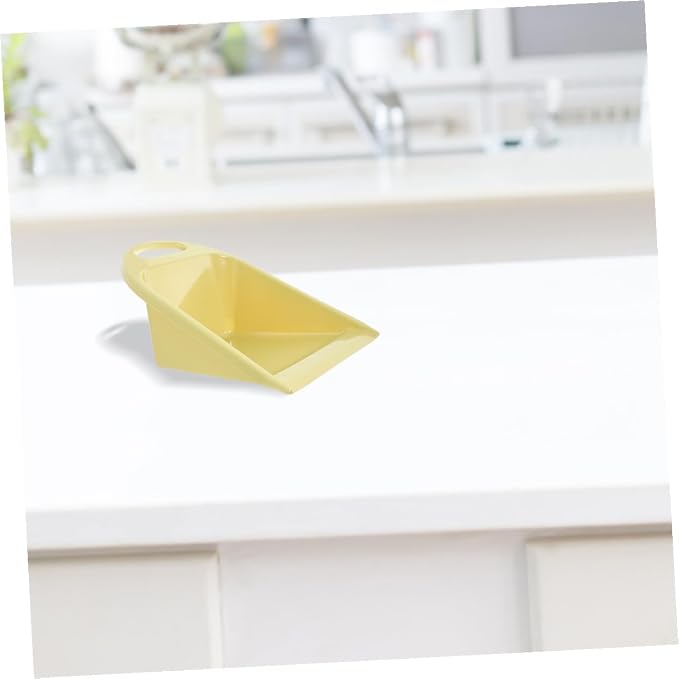 2pcs Handheld Dustpan Set with Handle, Compact Yellow Desktop Dustpan - Image 7