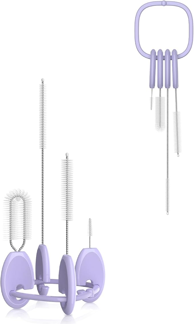 YOTIME Standing Straw Cleaner Brush Set, 4in1 Reusable Straw Brushes by YOTIME
