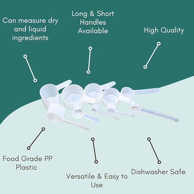 3/8 Cup Long Handle Plastic Measuring Scoop - Image 6