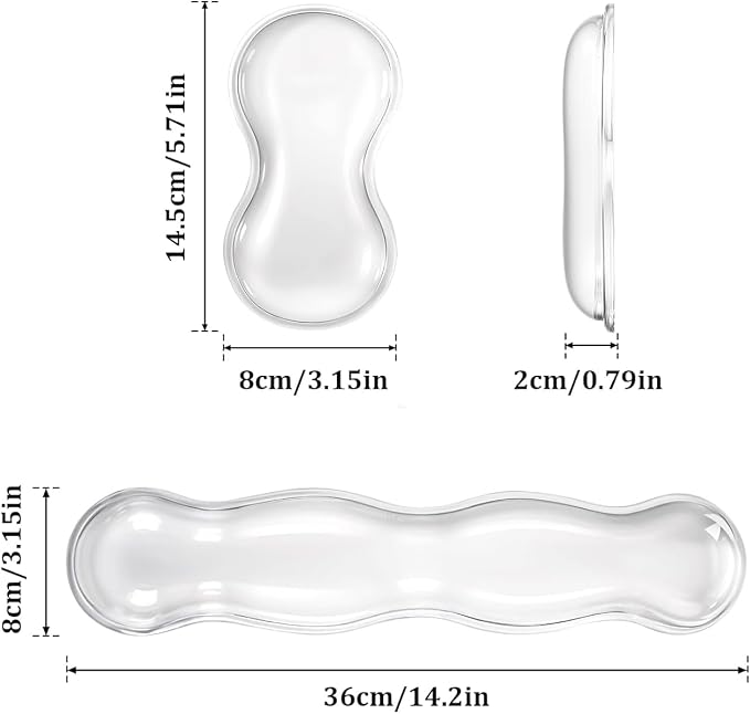 Clear Gel Wrist Rest for Keyboard and Mouse Soft Comfortable Wrist Support for - Image 3