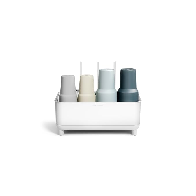 simplehuman Bottle Dock, Steel Frame Fast Drying Bottle Rack, Three-Compartment by Simplehuman