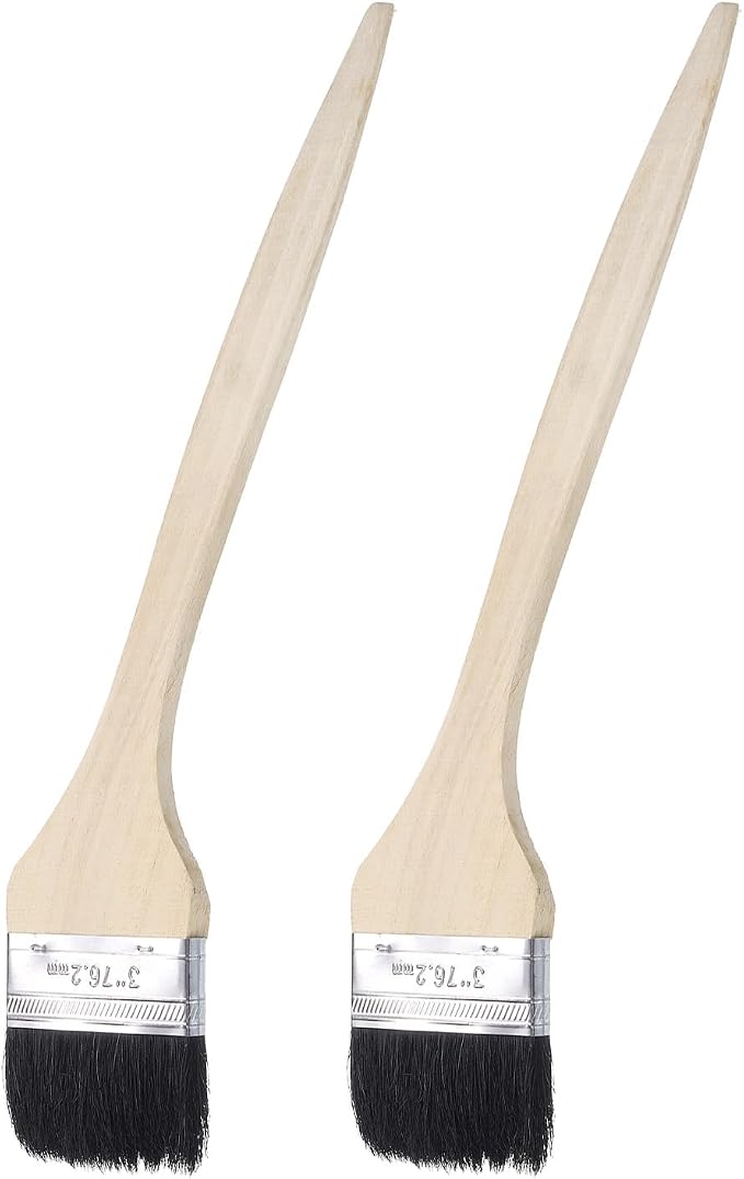 uxcell 2pcs Bent Radiator Paint Brush 3" Width Curved Wall Paint Soft Bristle by uxcell