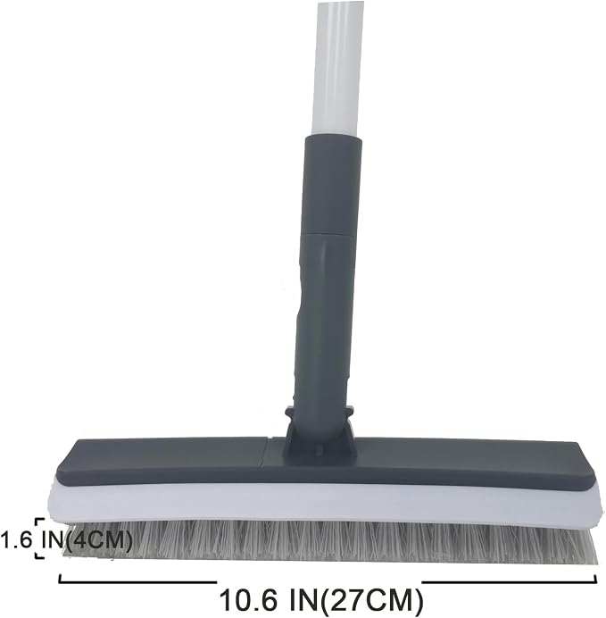 Stiff Bristles Broom, Tub Tile Broom Brush, Push Broom - Image 2