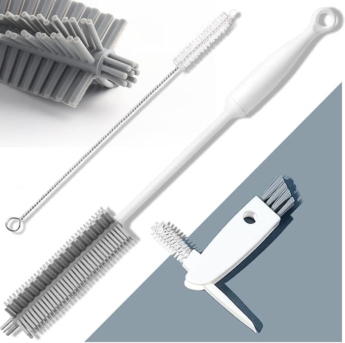 Bottle Cleaning Brush Set, Long Handle Silicone Cleaner Brushes + Thermos Lid - Image 9