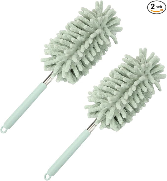2PCS Car Interior Duster with Extension Pole – Washable Microfiber Dusters by Unknown