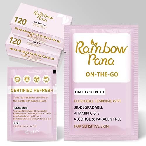 RainbowPana Feminine Wipes, Travel Wipes by RainbowPana