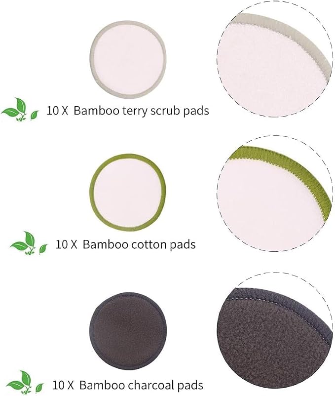 Chloven 30 Pack Reusable Makeup Remover Pads - Image 7