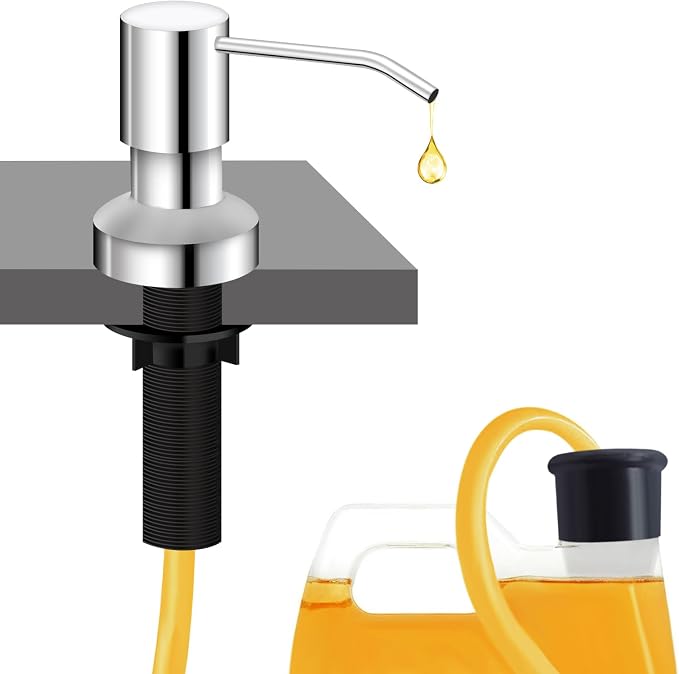 Sink Soap Dispenser for Kitchen Sink, Countertop Built in Sink Soap Dispenser by izolor