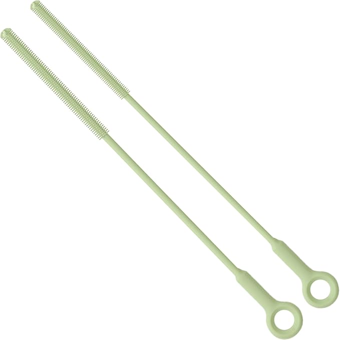 Extra Long Straw Cleaner Brush, Reusable and Soft Silicone Straw Cleaning Brush by GreatSiliconeCleaningBrushMaker