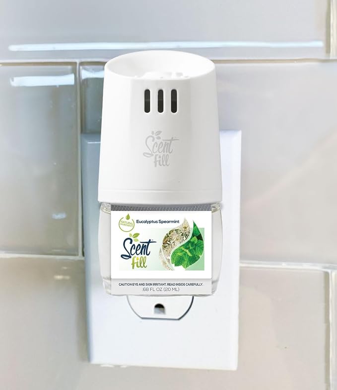 Scent Fill Eucalyptus Spearmint Plug in Air Freshener, 4 Scented Oil Refills - Image 2