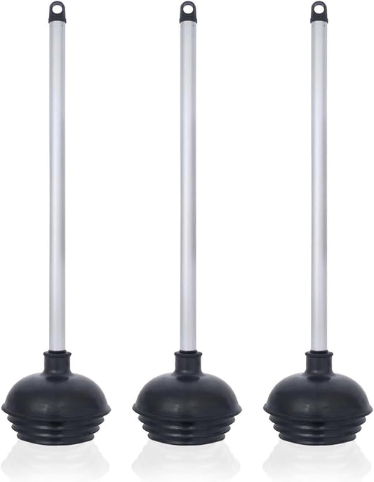 NEIKO 60180A Toilet Plungers, 3 Pack, Patented All-Angle Design, Heavy Duty by NeikoTools