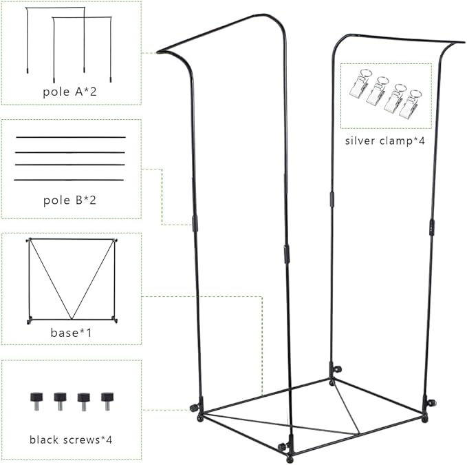 Trash Bag Holder, Metal Garbage Bag Holder, 30-45 Gallon Portable Trash Bag - Image 6
